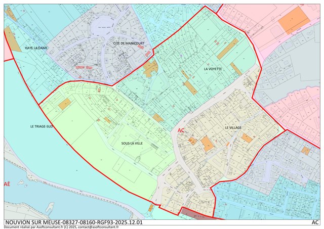 Aperçu du plan A3 de Nouvion-sur-Meuse, section AC